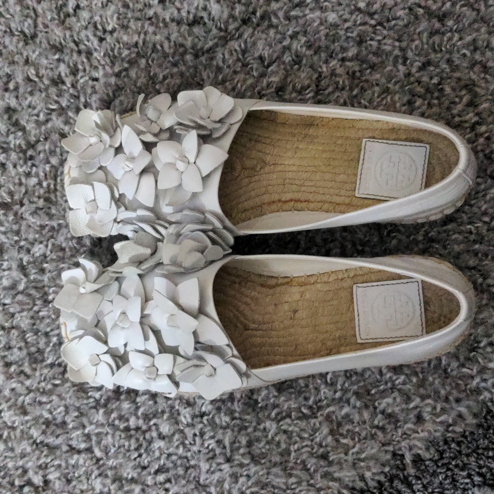 Tory Burch Blossom Espadrille-Nappa Leather size 7.5